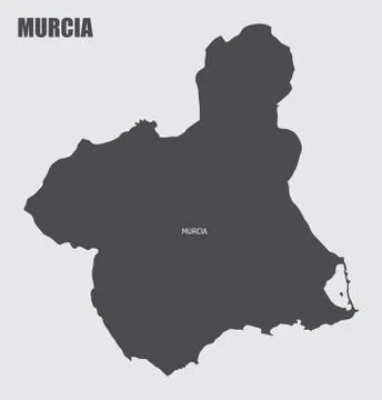 Murcia region map Stock Illustration
