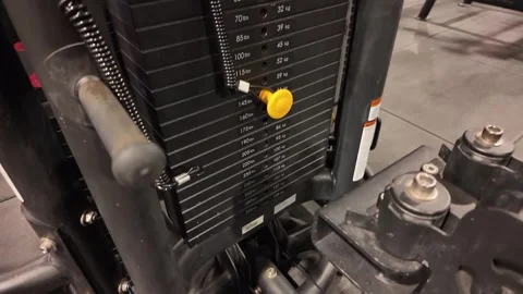 Murcia Spain 01 May 2026 Weight Stack Gym Machine Strength Training Workout Video stock 332592391