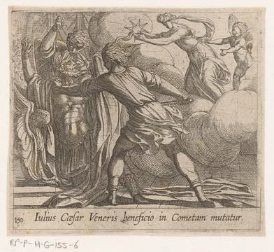 The murder on Julius Caesar; Iulius Caesar Veneris Beneficio in Cometam Mu... Stock Photos