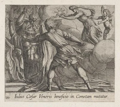 The Murder of Julius Caesar (Iulius Caesar Veneris beneficio in Cometam mut.. Stock Photos