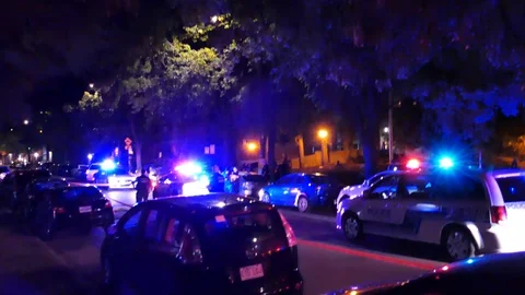 Murder scene at night Stock Footage 116095728