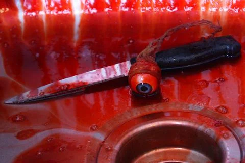 Murder Scene At Sink Stock Photos
