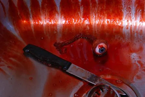 Murder Scene At Sink Stock Photos