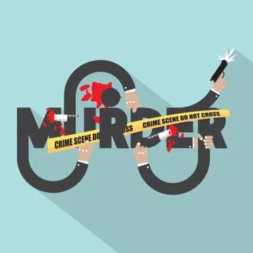 Murder Typography Design Vector Illustration Stock Illustration