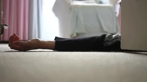 Murdered Hand Drops Video stock 51345745