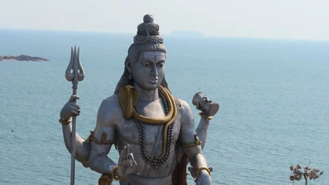 Murdeshwar Beach Paradise Aerial View Stock Footage 276909732