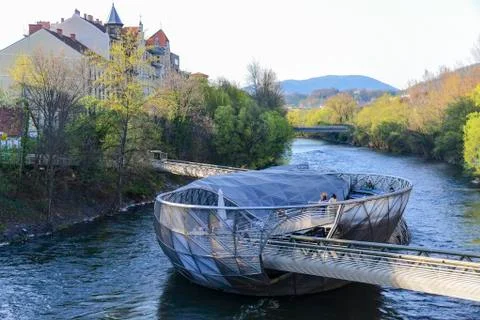 Murinsel, Graz, Austria Stock Photos