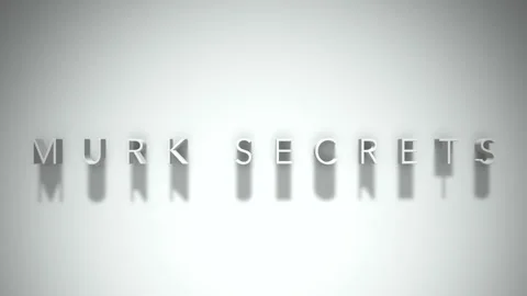 Murk secrets 3D title animation white text on a white background Stock Footage 299758923