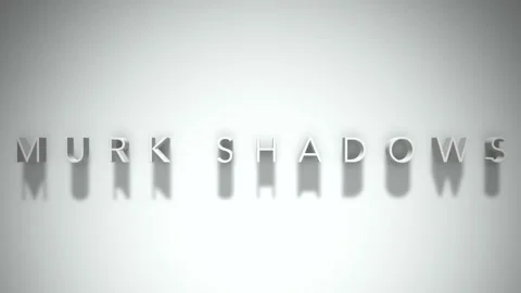 Murk shadows 3D title animation white text on a white background Stock Footage 299758925