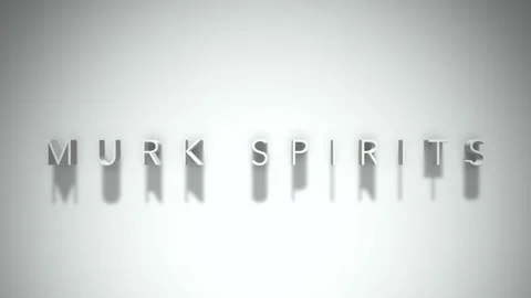 Murk spirits 3D title animation white text on a white background Stock Footage 299758916