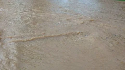 Murky Gushing Flood Stock Footage 296115250