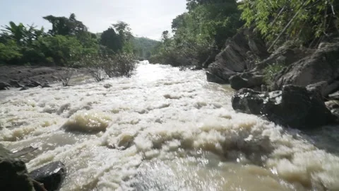 Murky River in Negros Stock Footage 229650948
