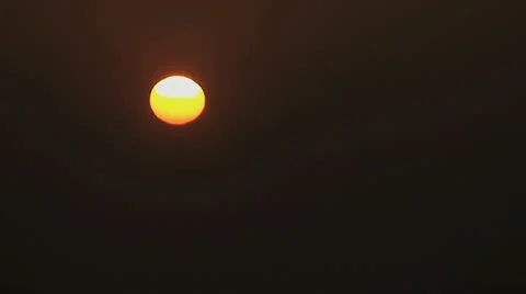 Murky sunset in time lapse Stock Footage 12737972