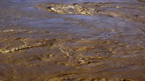 Murky water after a storm Stock Footage 69889198
