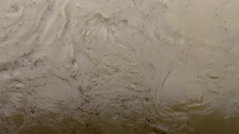 Murky water river flowing Stock Footage 157701583