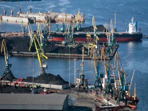 Murmansk Coastal Loading Terminal Stock-Footage 72018445
