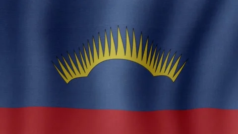 Murmansk Oblast. The flag flutters in the wind Stock Footage 208818269