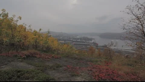 Murmansk port bay Stock Footage 8921584