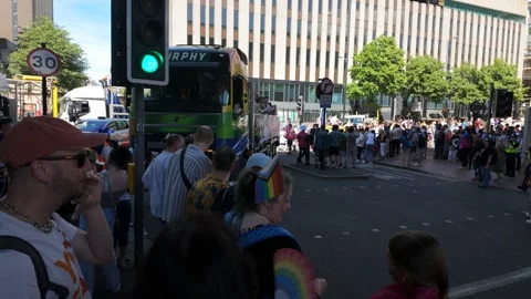 Murphy pride truck float in the parade 库存影片 335829276