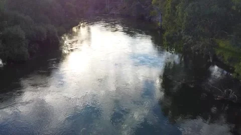 Murray river drone albury Stock Footage 303251963