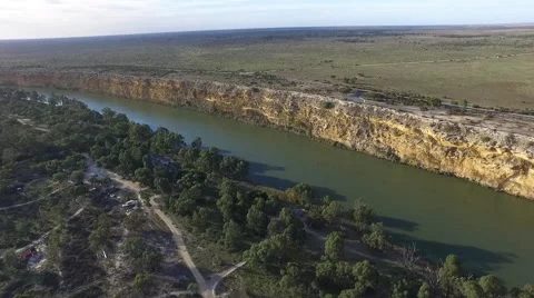 Murray River Fly Over Stock Footage 51239847
