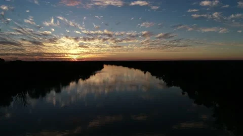 Murray River Sunset Stockbeeldmateriaal 147167395