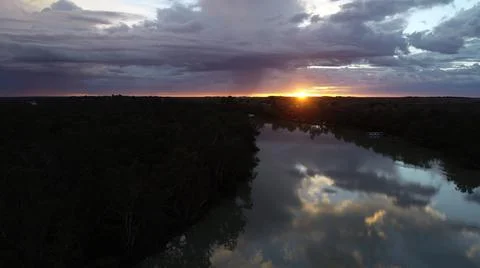 Murray River Sunset Stock Photos