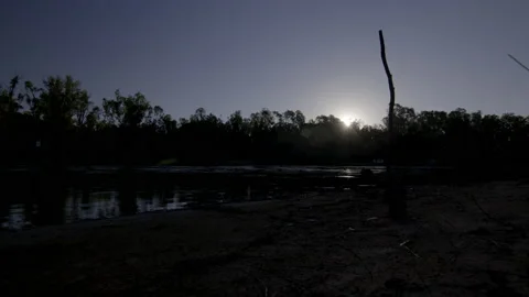 Murray River Sunset Timelapse Stock Footage 235884604