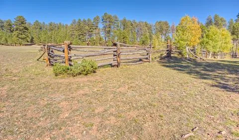 Murrays Lake Corral in Kaibab Forest AZ Stock Photos
