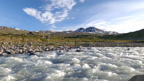 Muru River at  Jotunheimen Norway Stock Footage