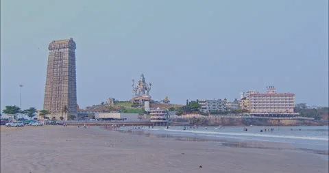 Murudeshwar (Wide view) Stock Footage 168930319