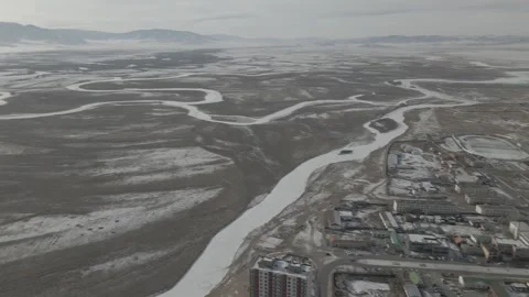 Murun landscape drone shot Mongolia 스톡 동영상 244324841