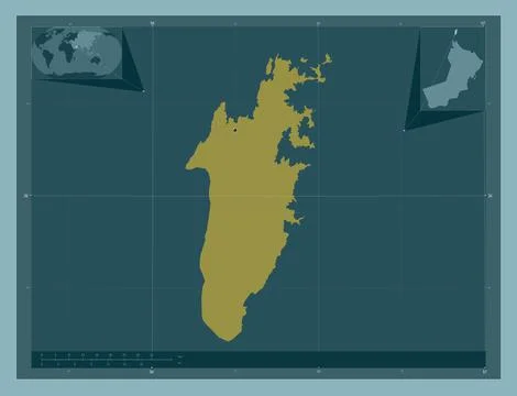 Musandam, Oman. Solid color shape Stock Illustration