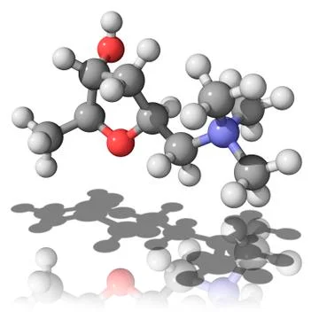 Muscarine molecule Stock Illustration