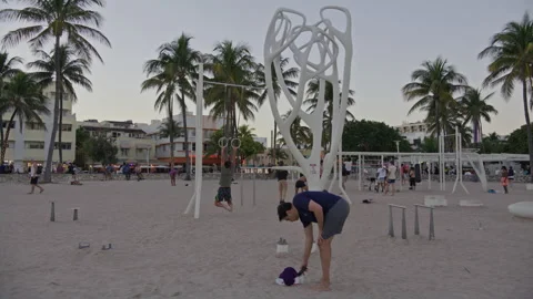 Muscle Beach in Miami Beach Vidéo 167599201