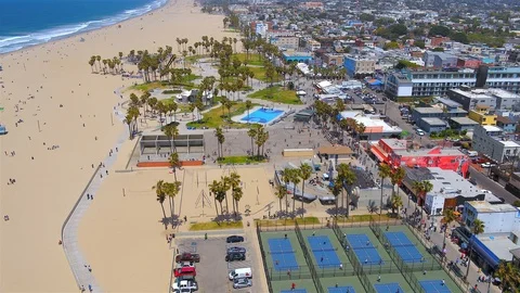 Muscle Beach in Venice Stock Footage 99521027