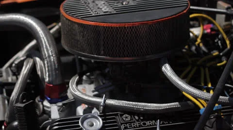 Muscle Car Engine Stock Footage 25239862