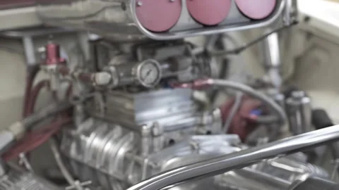 Muscle car engine Stock Footage 255680143
