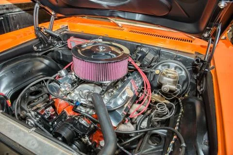 Muscle Car Engine V8 Stock Photos