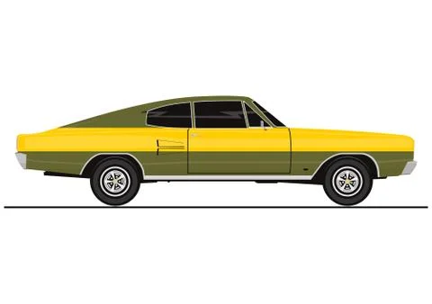 Muscle car. Stock Illustration