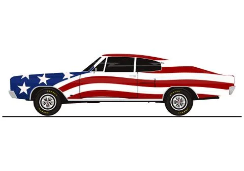 Muscle car. Stock Illustration