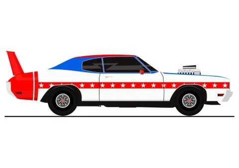 Muscle car. Stock Illustration