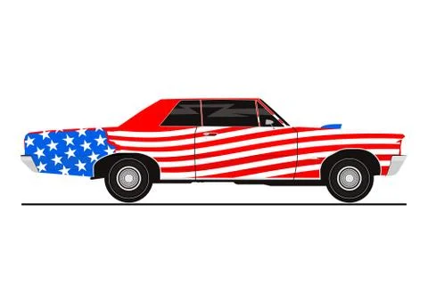 Muscle car. Stock Illustration