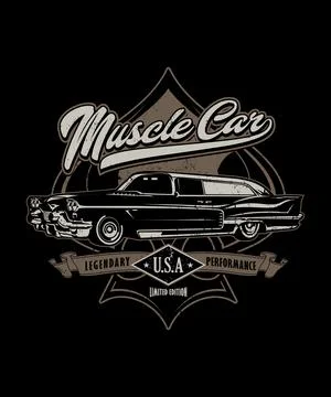 Muscle car Stock Illustration