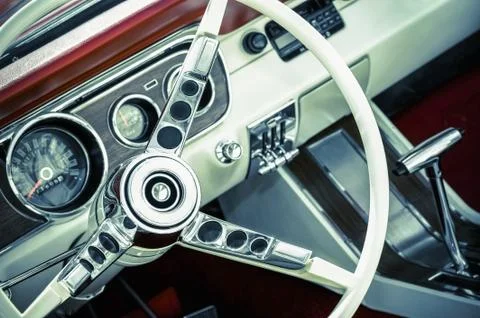 Muscle car interior Stock Photos