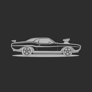 Muscle car retro vector Stock Illustration