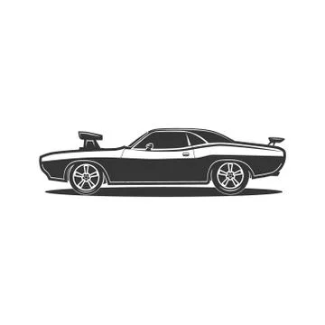 Muscle car retro vector Stock Illustration