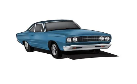 Muscle car vector illustration Stock Illustration