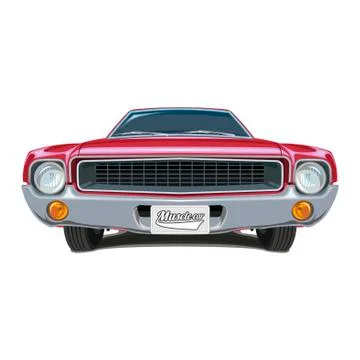 Muscle car vector poster Stock Illustration