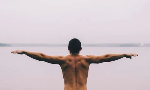 Muscle Diving Man Stock Photos